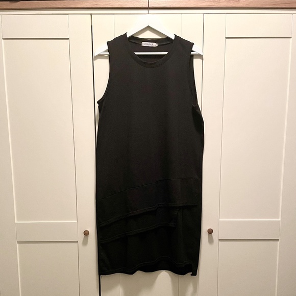 Black MISSLOOK Casual Tiered Sleeveless Shift Dress Size XL - Picture 1 of 4